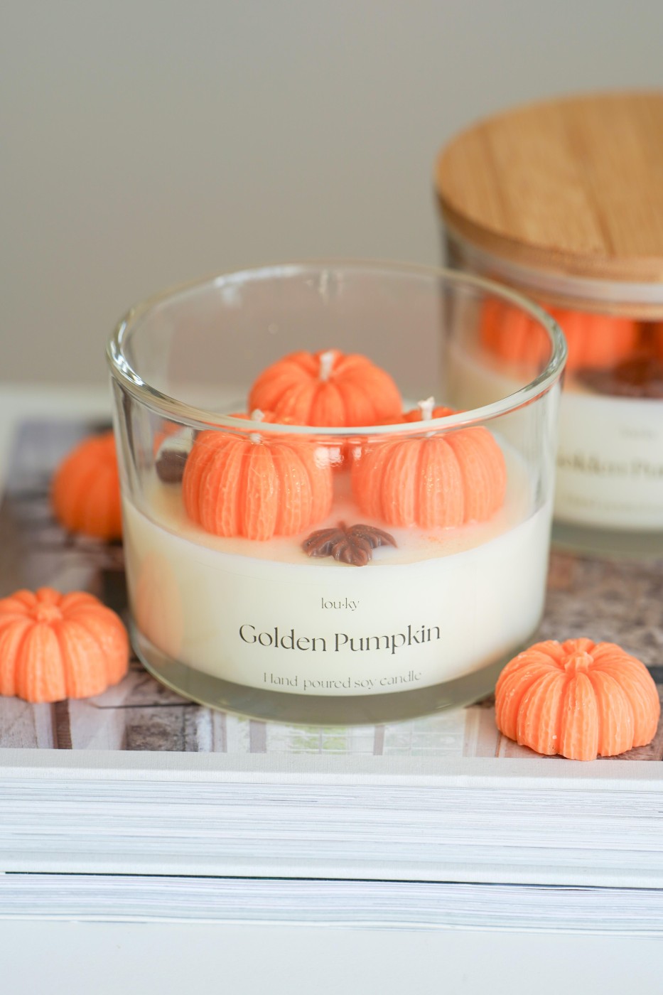 Golden Pumpkin |Podzimní vonná sójová svíčka  – fotografie 5
