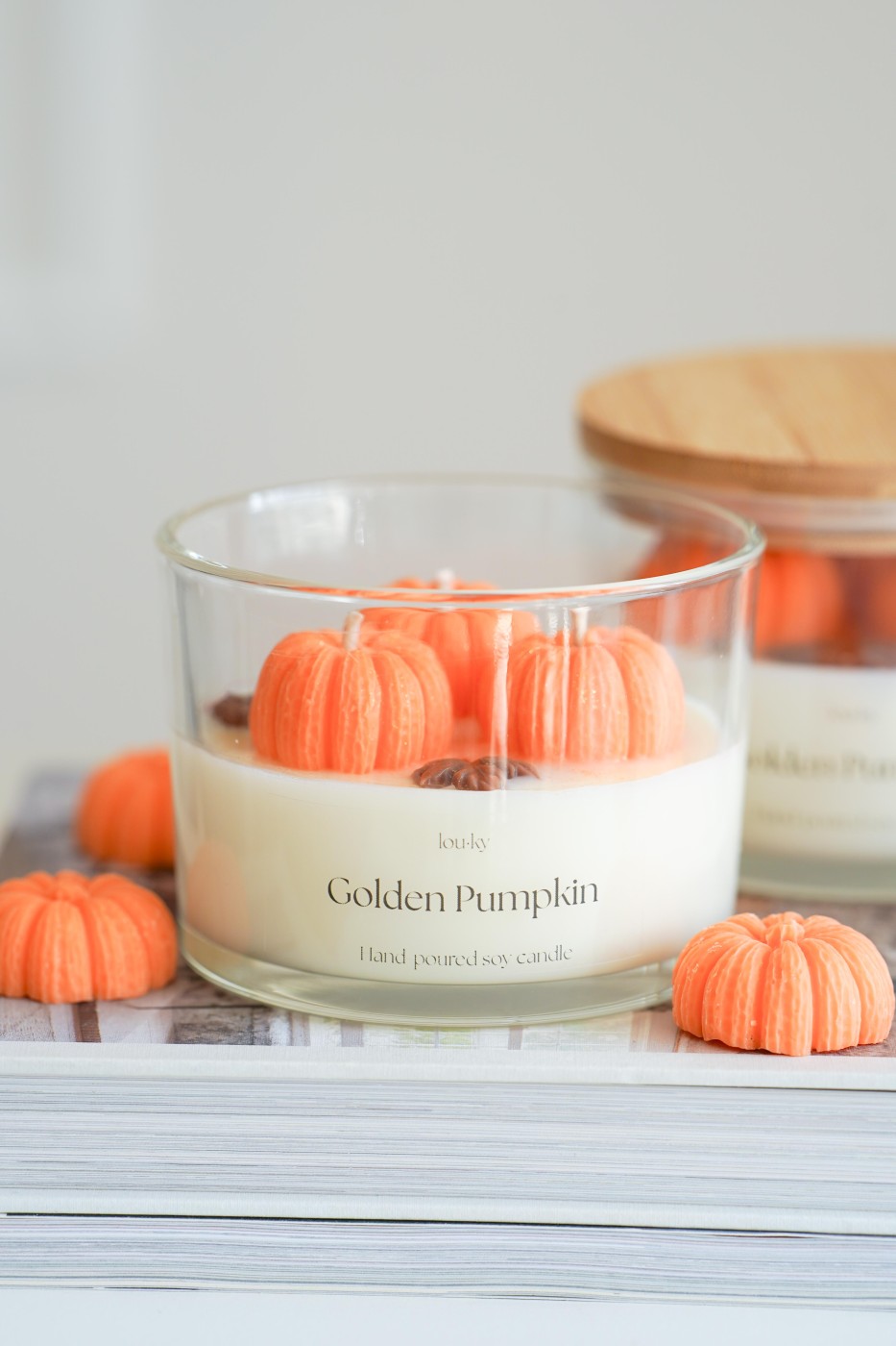 Golden Pumpkin |Podzimní vonná sójová svíčka  – fotografie 2