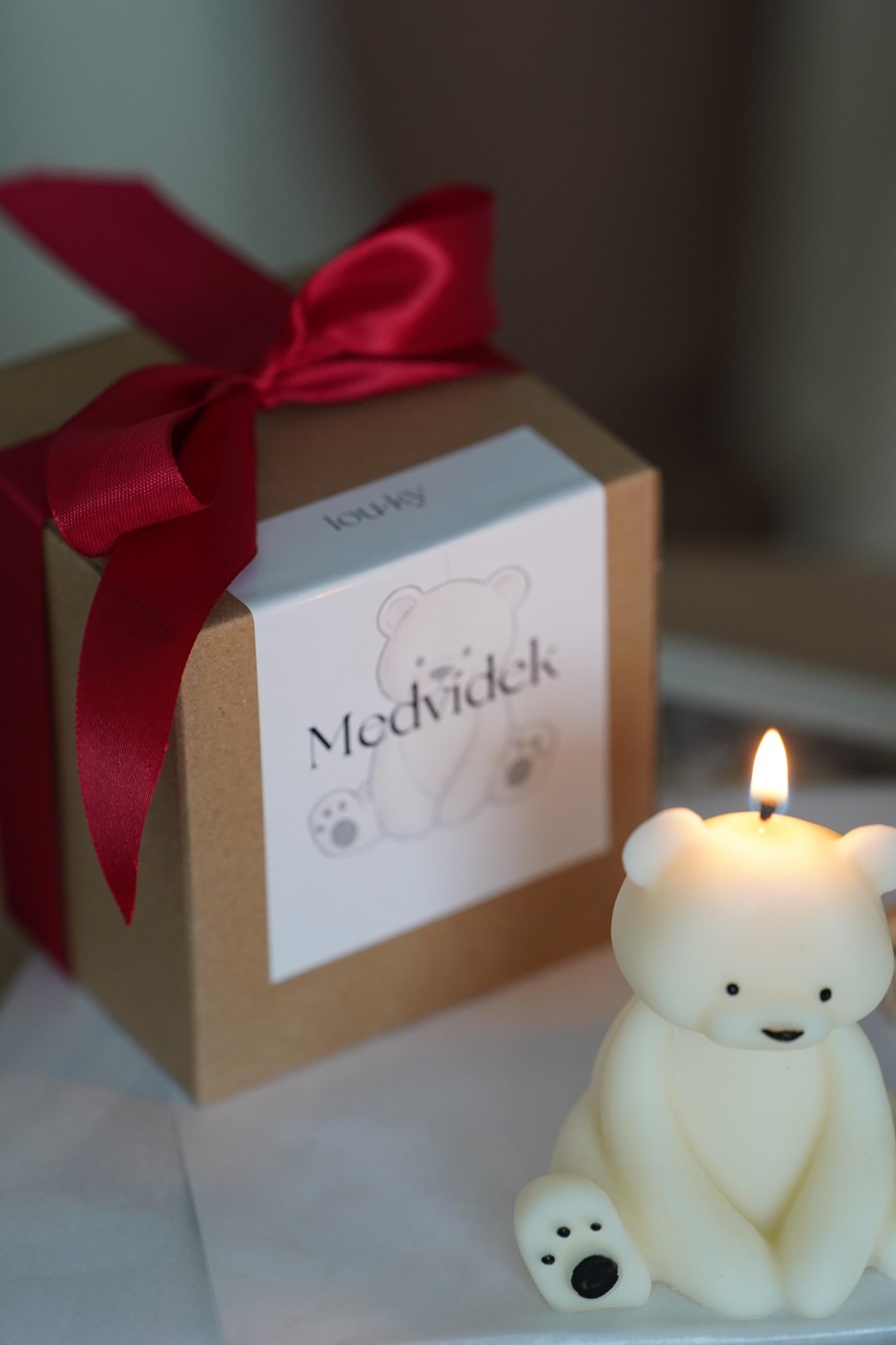 Roztomilý medvídek | Dekorativní svíčka 