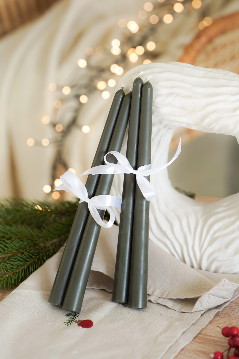 Adventní sada Eleni | tmavě zelená  – fotografie 2