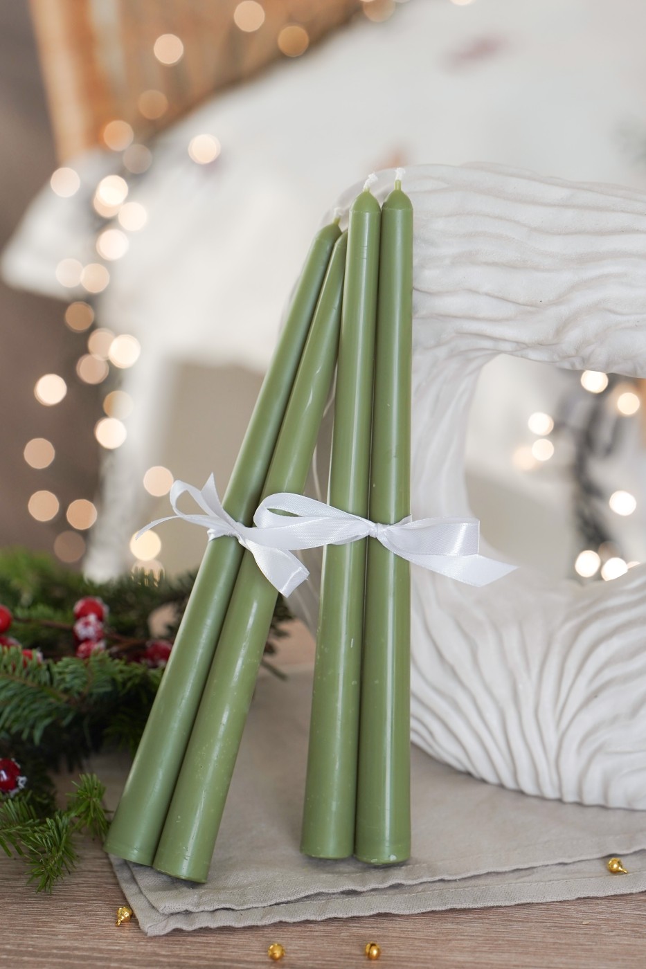 Adventní sada Eleni | Olivově zelená  – fotografie 2