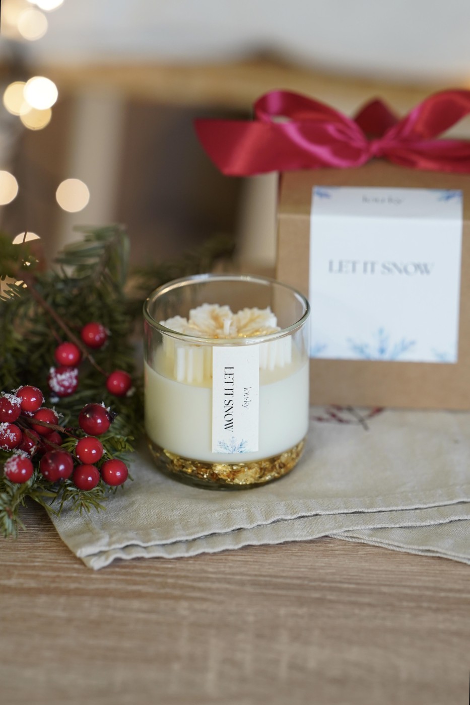 Let it snow | Vánoční vonná svíčka  – fotografie 4
