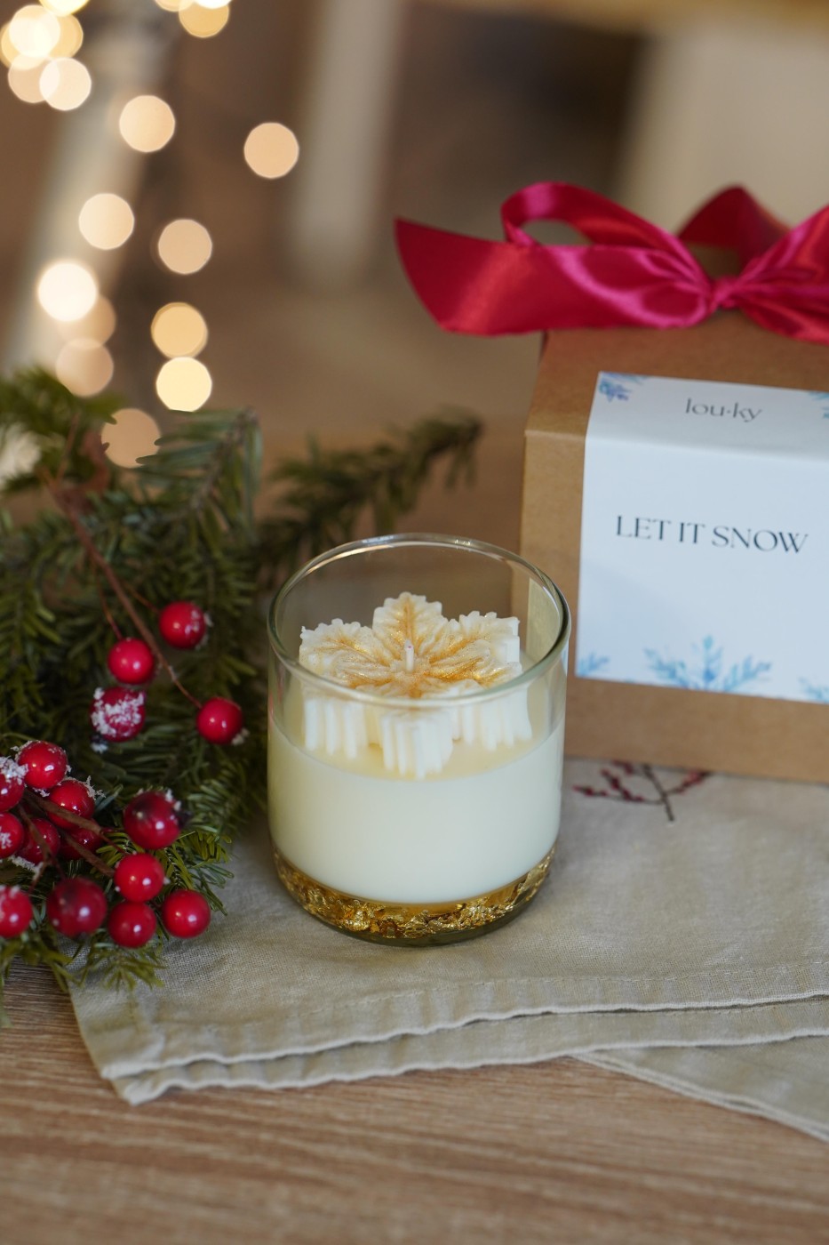 Let it snow | Vánoční vonná svíčka  – fotografie 7