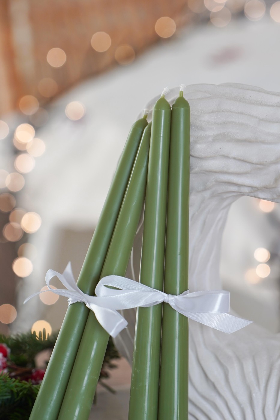 Adventní sada Eleni | Olivově zelená  – fotografie 4