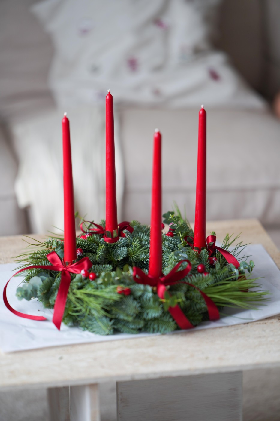 Adventní sada Eleni | červená – fotografie 3