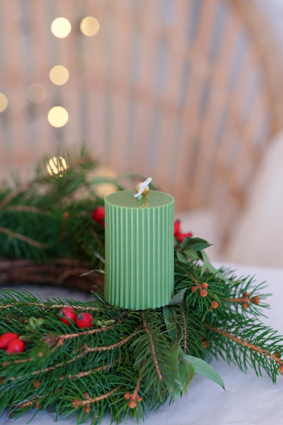 Adventní sada svíček | Amari zelená – fotografie 6