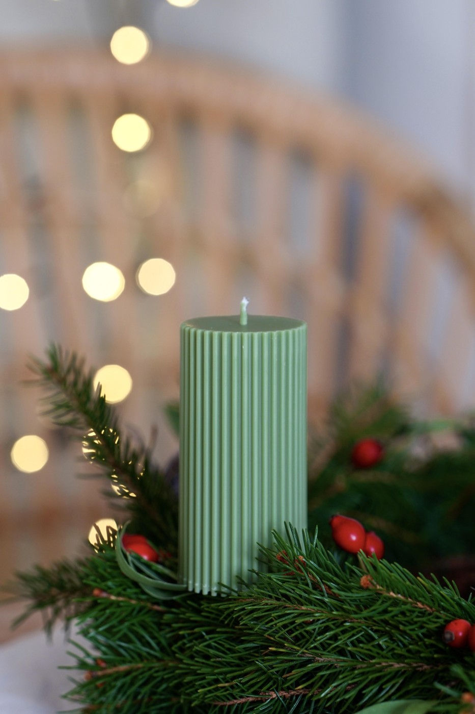 Adventní sada svíček | Amari zelená – fotografie 3