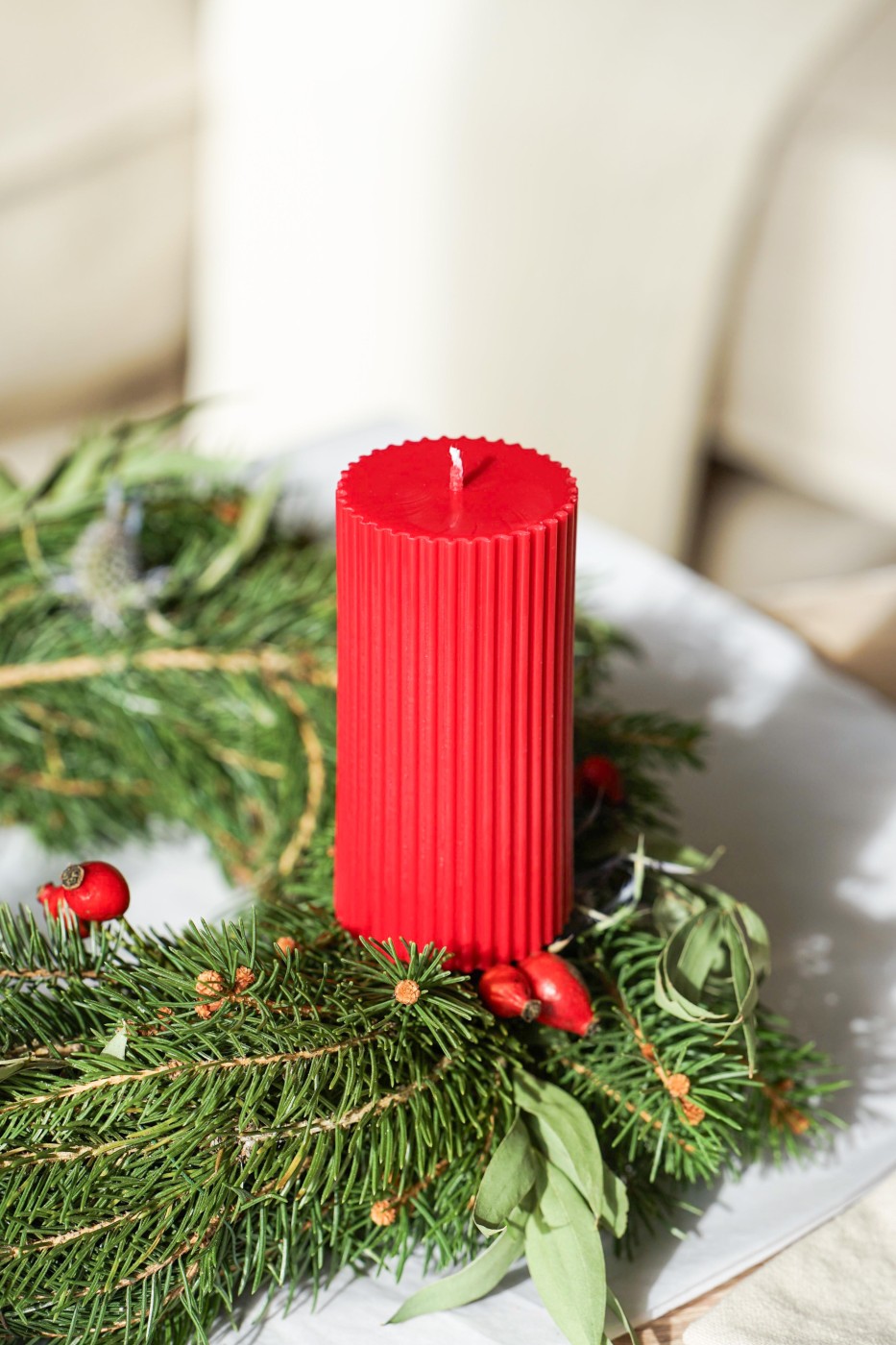 Adventní sada svíček | Amari červená – fotografie 2