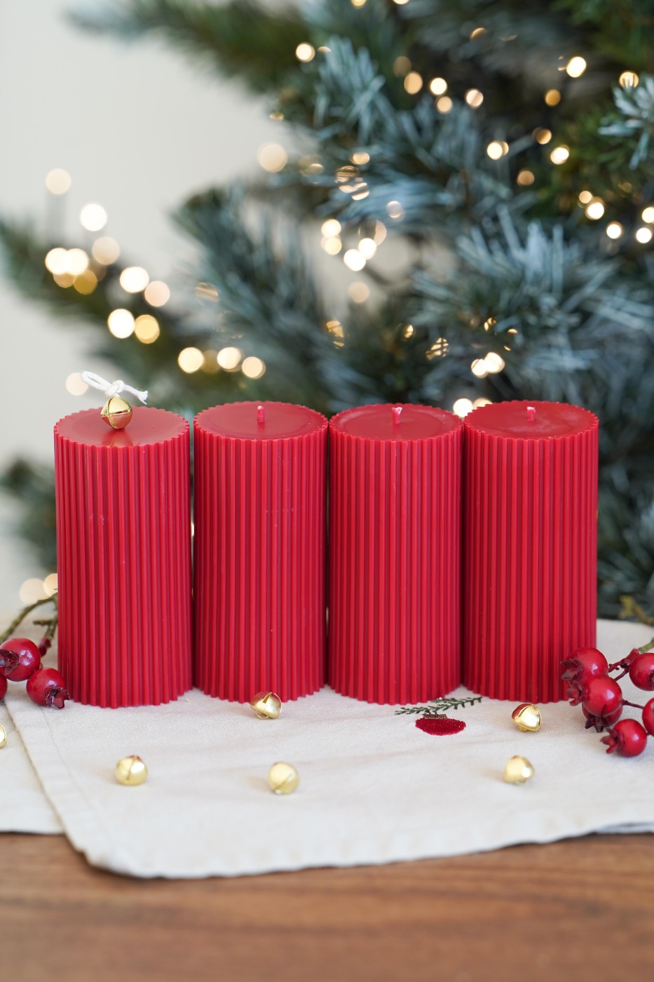 Adventní sada svíček | Amari červená – fotografie 9