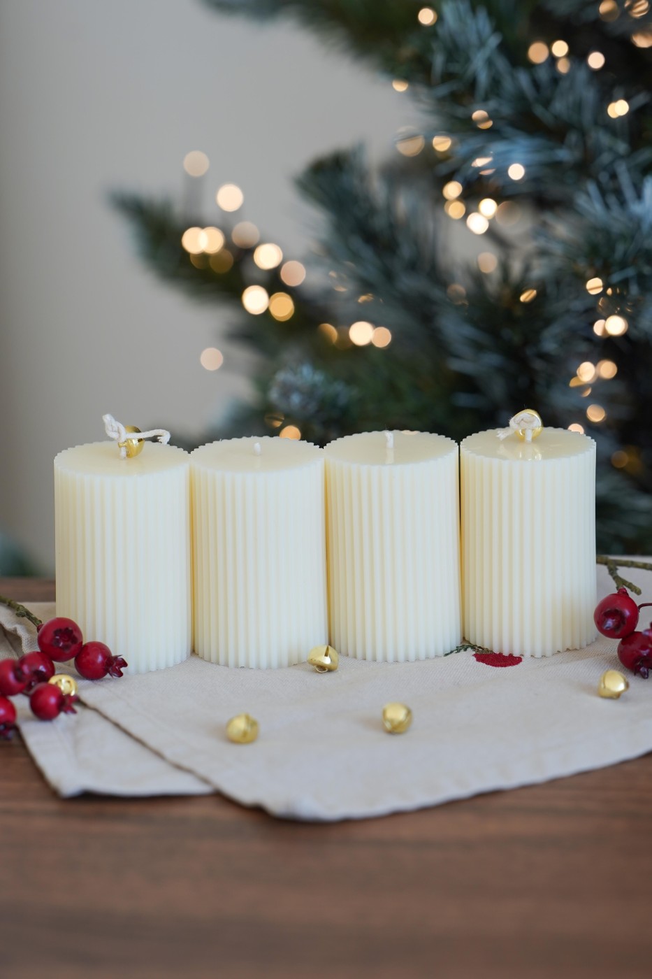 Adventní sada svíček | Amari bílá  – fotografie 8