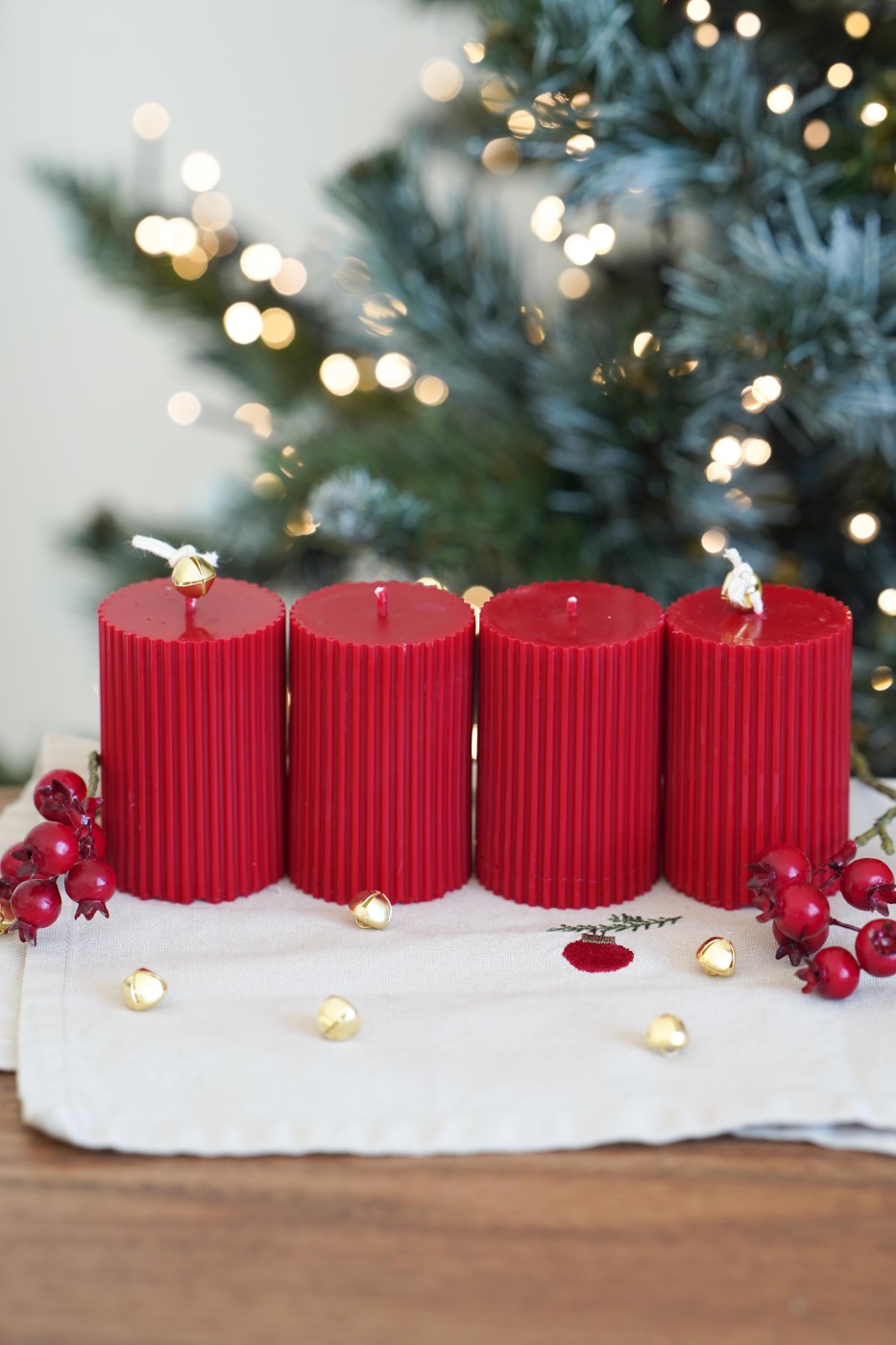 Adventní sada svíček | Amari červená – fotografie 8