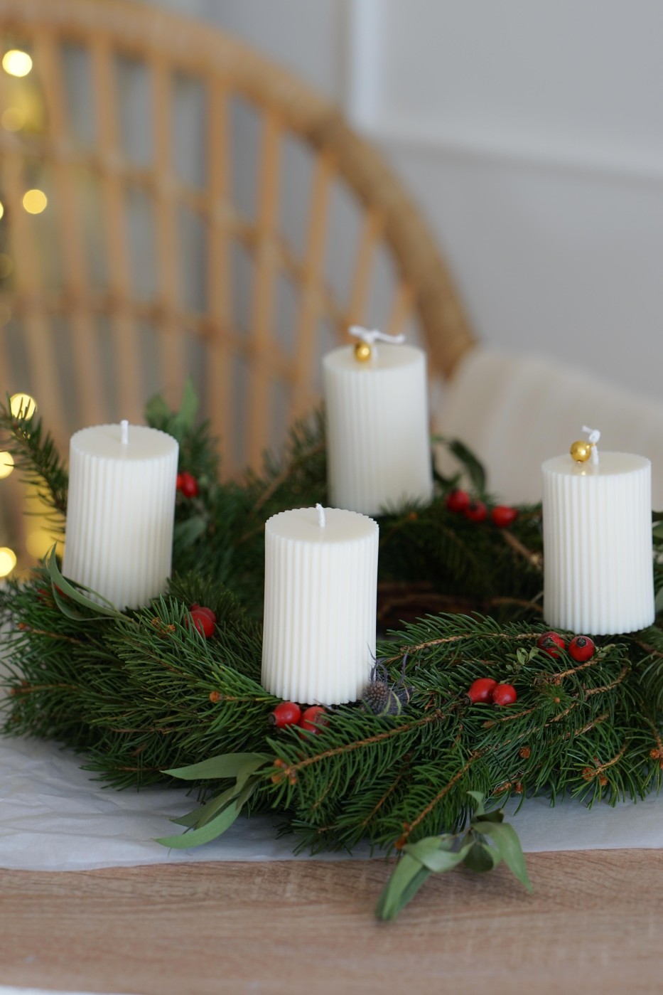 Adventní sada svíček | Amari bílá  – fotografie 5