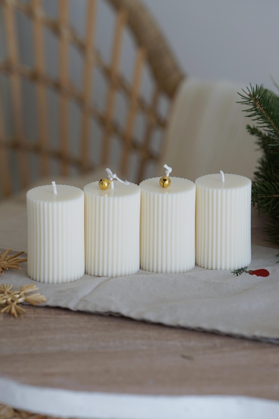Adventní sada svíček | Amari bílá  – fotografie 2