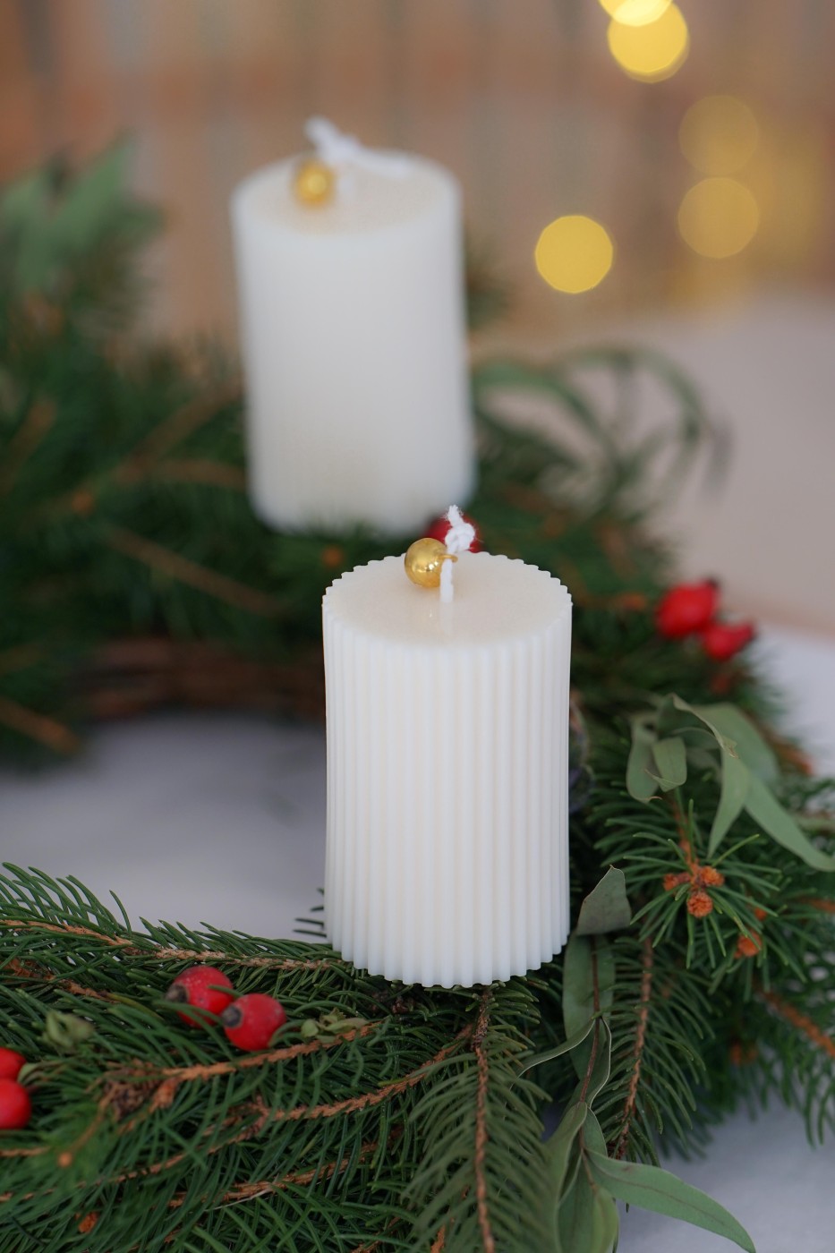 Adventní sada svíček | Amari bílá  – fotografie 3