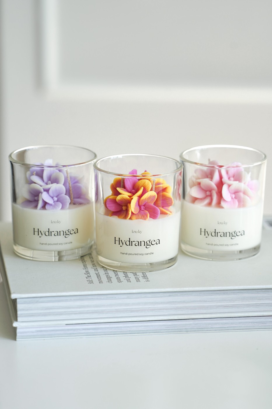 Hydrangea | Vonná sójová svíčka 
