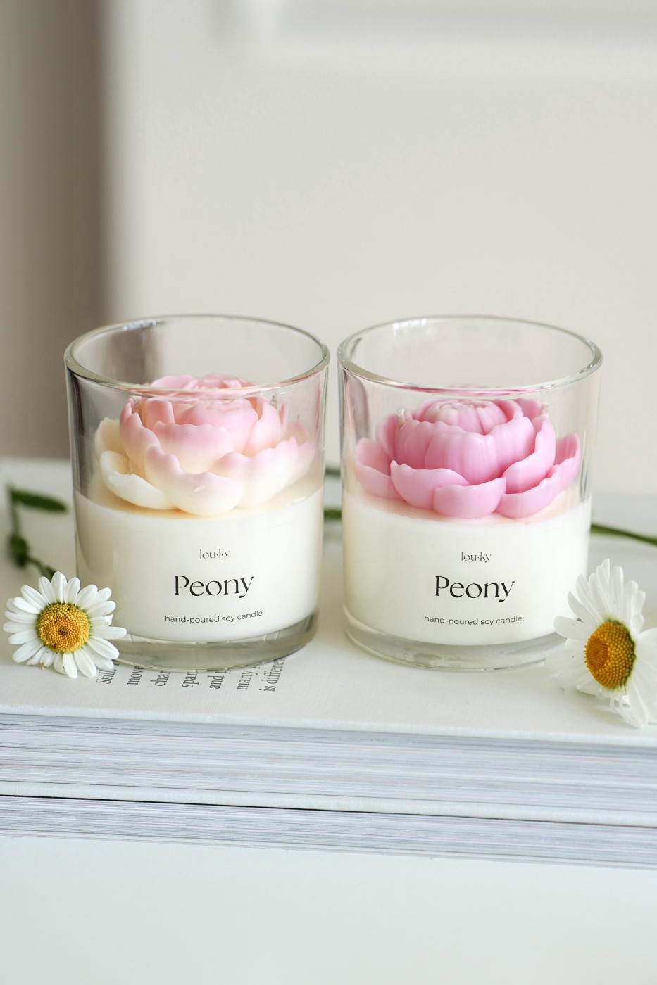 Peony | Vonná sójová svíčka 
