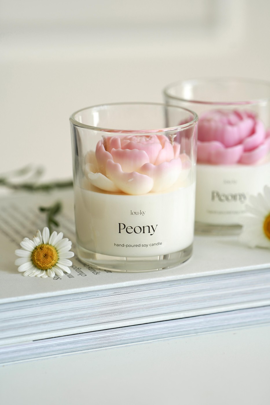 Peony | Vonná sójová svíčka 